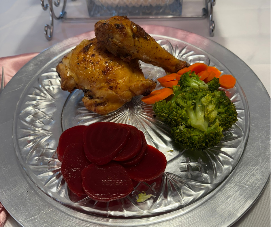 Delightful heart-healthy dinner plate